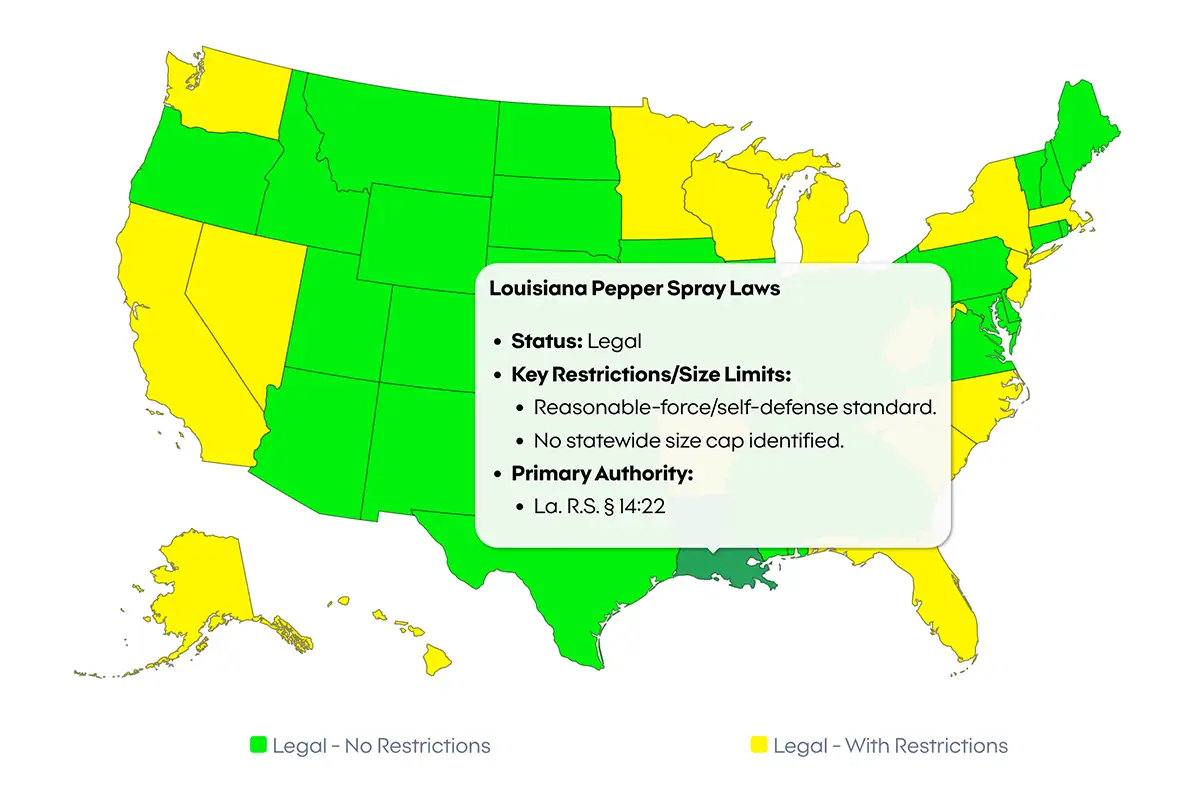 Pepper Spray Laws by State - Interactive Map & Pocket Guide